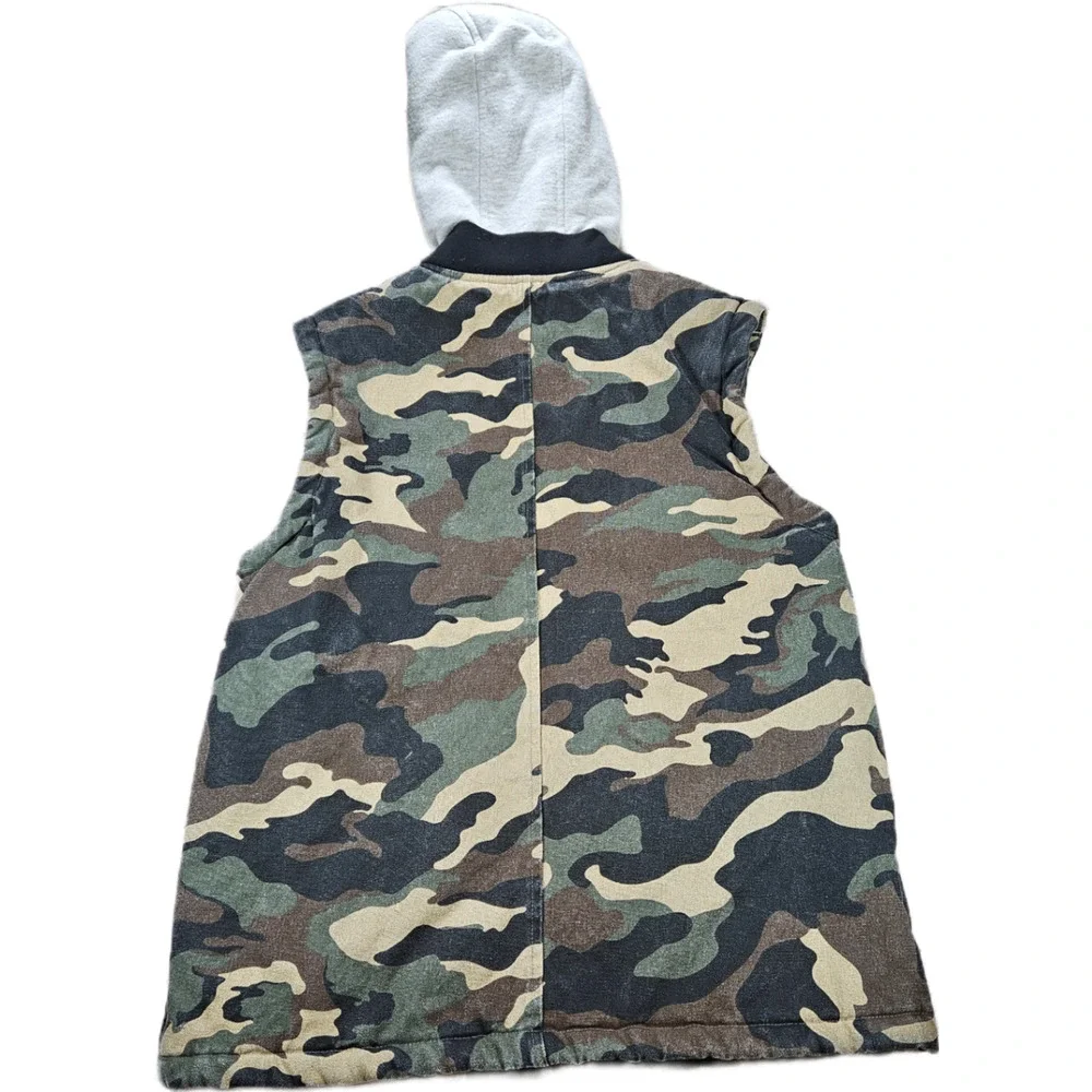 MATIX Vest Men's Camouflage S Hooded Quilted Insulated Cotton